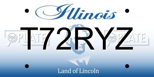 T72RYZ Illinois License Plate