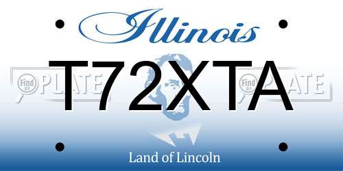 T72XTA Illinois License Plate