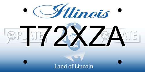 T72XZA Illinois License Plate