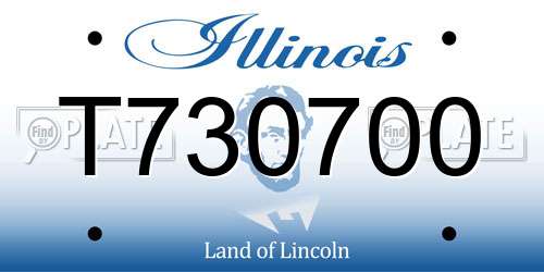 T730700 Illinois License Plate