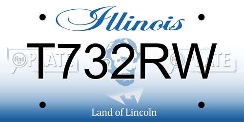 T732RW Illinois License Plate
