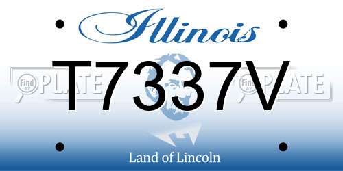 T7337V Illinois License Plate