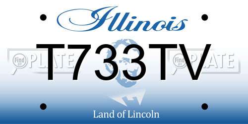 T733TV Illinois License Plate