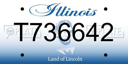 T736642 Illinois License Plate