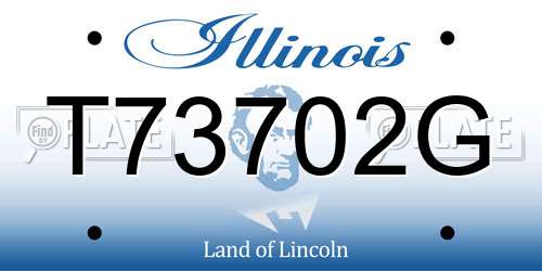 T73702G Illinois License Plate