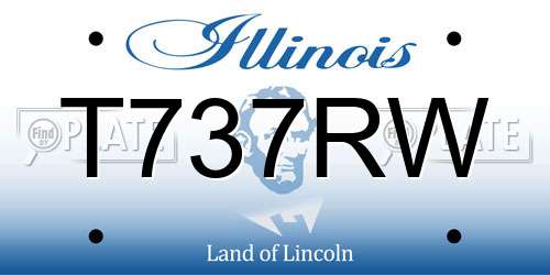 T737RW Illinois License Plate