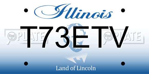T73ETV Illinois License Plate