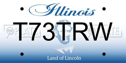 T73TRW Illinois License Plate