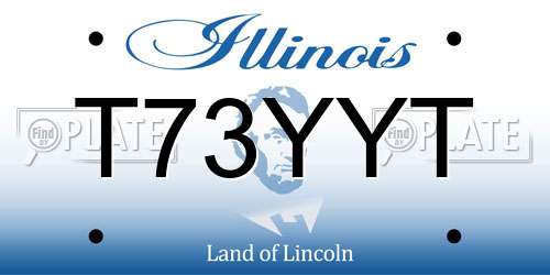T73YYT Illinois License Plate