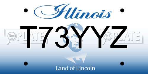 T73YYZ Illinois License Plate