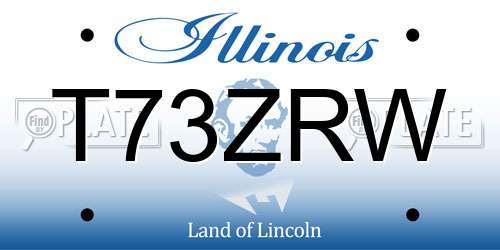 T73ZRW Illinois License Plate