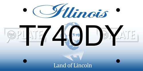 T740DY Illinois License Plate