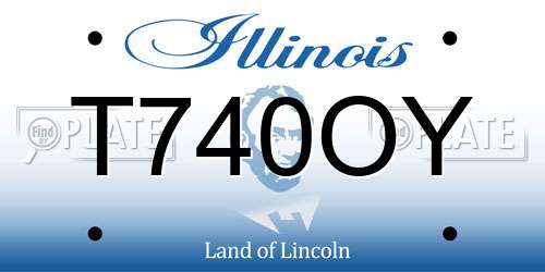 T740OY Illinois License Plate