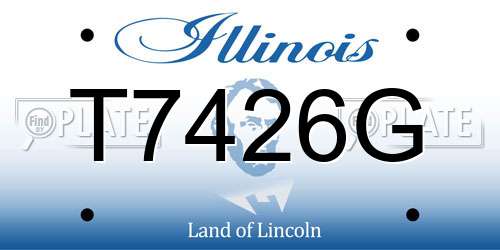 T7426G Illinois License Plate