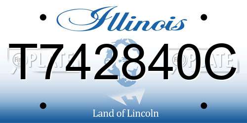 T742840C Illinois License Plate