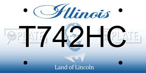 T742HC Illinois License Plate