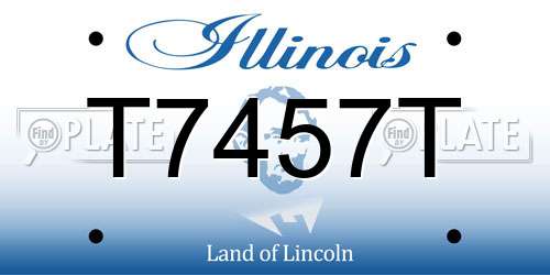 T7457T Illinois License Plate