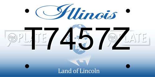 T7457Z Illinois License Plate