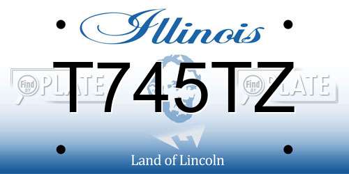 T745TZ Illinois License Plate