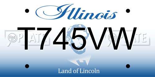 T745VW Illinois License Plate