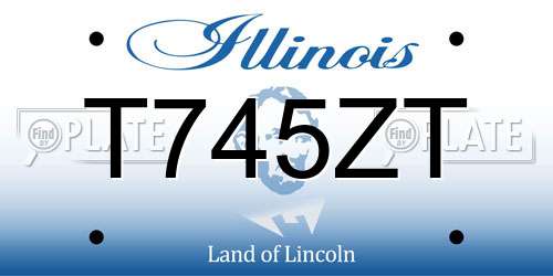 T745ZT Illinois License Plate