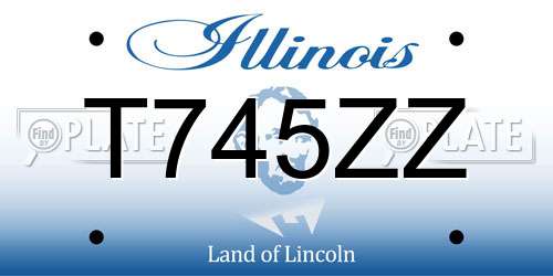 T745ZZ Illinois License Plate