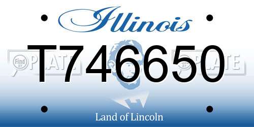 T746650 Illinois License Plate