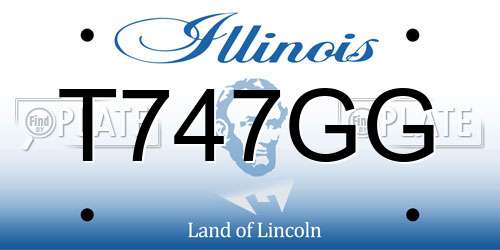 T747GG Illinois License Plate