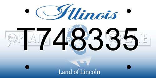 T748335 Illinois License Plate