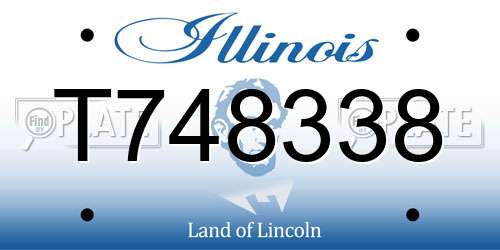 T748338 Illinois License Plate