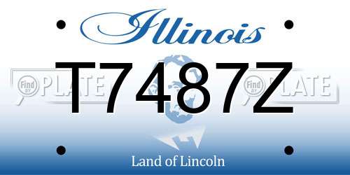 T7487Z Illinois License Plate