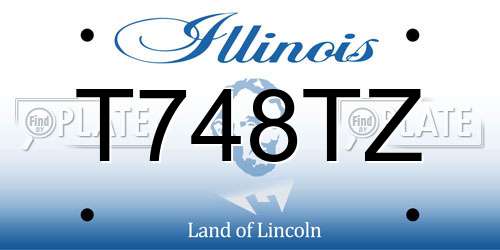 T748TZ Illinois License Plate