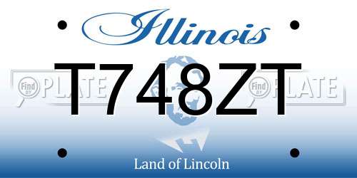 T748ZT Illinois License Plate