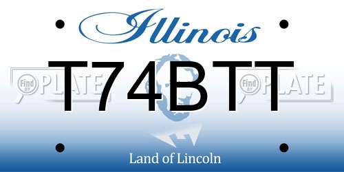 T74BTT Illinois License Plate
