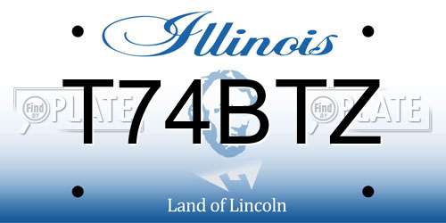 T74BTZ Illinois License Plate