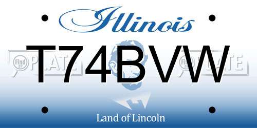T74BVW Illinois License Plate