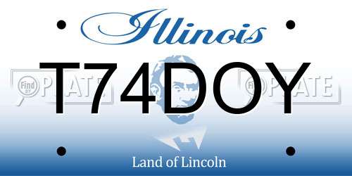 T74DOY Illinois License Plate