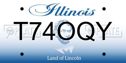 T74OQY Illinois License Plate