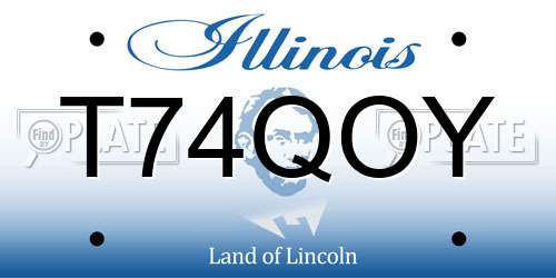 T74QOY Illinois License Plate