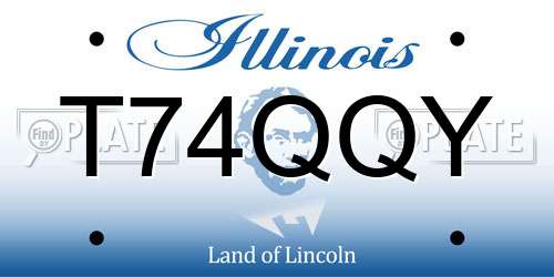 T74QQY Illinois License Plate