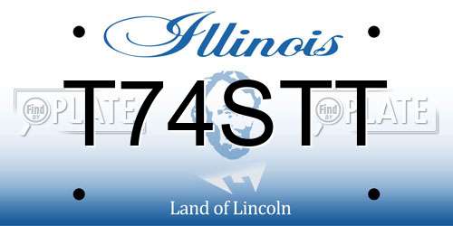 T74STT Illinois License Plate