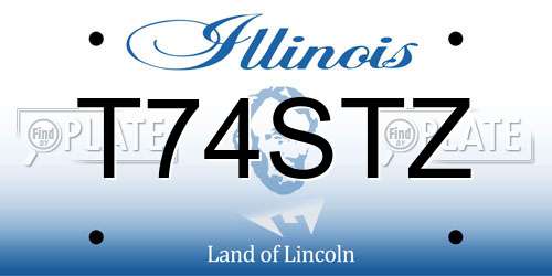 T74STZ Illinois License Plate