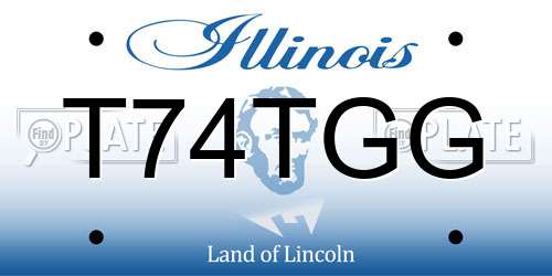 T74TGG Illinois License Plate