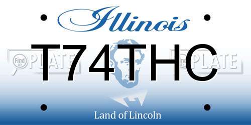 T74THC Illinois License Plate
