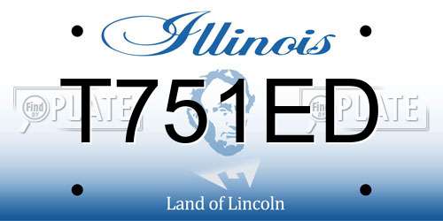 T751ED Illinois License Plate
