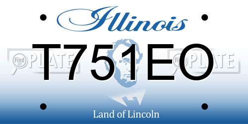 T751EO Illinois License Plate
