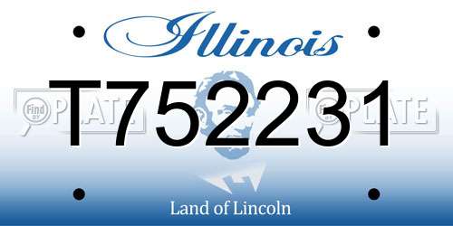 T752231 Illinois License Plate