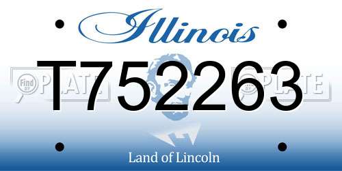 T752263 Illinois License Plate