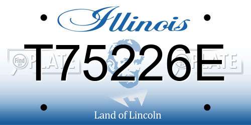 T75226E Illinois License Plate