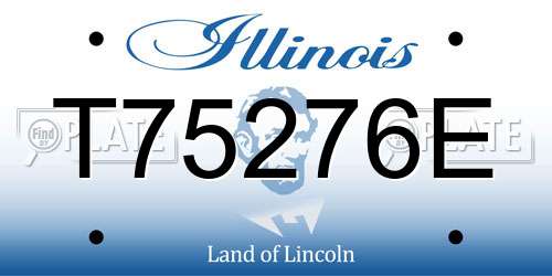 T75276E Illinois License Plate
